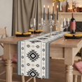 thumbnail image 2 of Gray Beige Boho Table Runner 72 Inches Long,Ethnic Tribe Southwestern Vintage Cotton Linen Table Runners Dresser Scarves,Decorative Fabric Tabletop Scarf Furniture Cover for Home Dinner Party 13"x72", 2 of 8