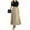 Khaki, variant on TQWQT Work Dresses for Women 2025 Short Sleeve Teacher Dress Plain Print Flowy Maxi Dresses Empire Waist Church Patchwork Ruffle Hem A Line Dresses Plus Size Office Attire Pink M