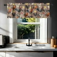 thumbnail image 2 of 1 Piece Chicken Kitchen Curtains and Valances Set for Windows Rooster Kitchen Window Curtains Over Sink Decor 18x54 in, 2 of 5