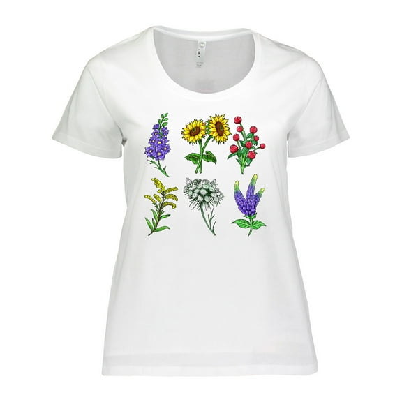 Inktastic Group of Beautiful Wildflowers Women's Plus Size T-Shirt