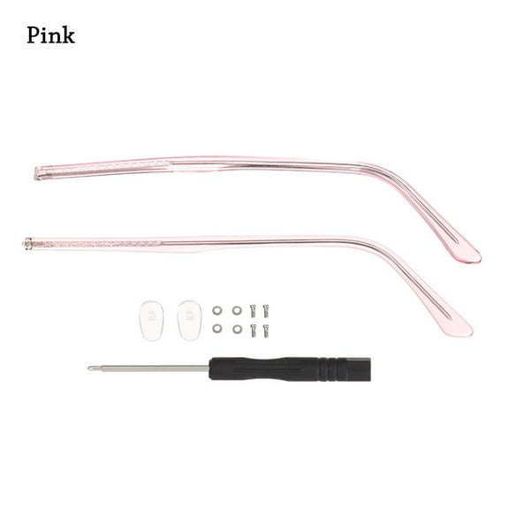 1 Pair Metal Eyeglasses Anti-Slip Universal Spectacle Frame Replacement Leg Glasses Arm Eyewear Accessories PINK