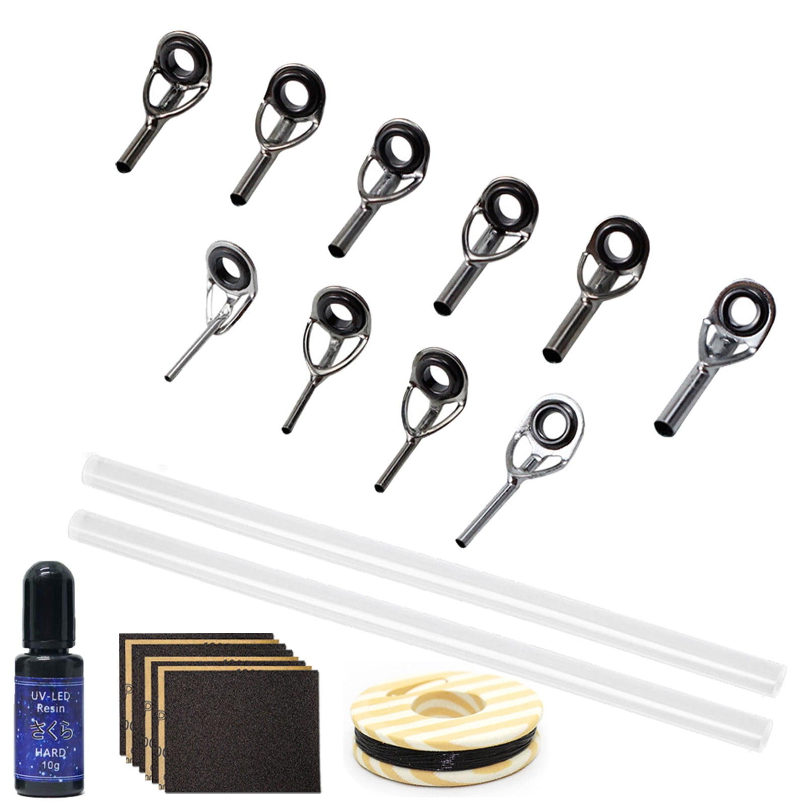 Fishing Rod Tip Repair Kit with Glue for Fishing Pole Tip Replacement