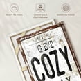 thumbnail image 6 of Elephant Stock Get Cozy Stay Awhile Typography Wall Sign Wall Art - Vertical Canvas Wall Art - Living Room Wall Decor - Wall Signs Canvas - Black And Gray Decor - 16" x 24", 6 of 8