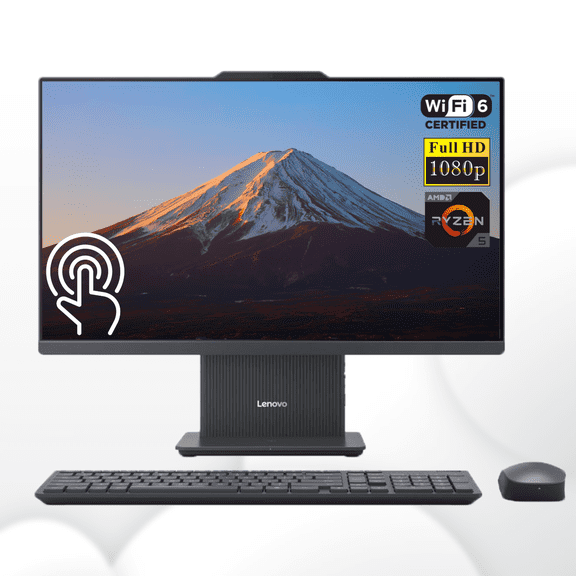 Lenovo IdeaCentre I 27" Touchscreen Business All-in-One, AMD Ryzen 5 7535HS, 16GB DDR5, 512GB SSD, W11H