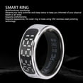 thumbnail image 3 of Smart Ring Sports Sleep Monitoring  Control Stainless Steel Health Tracker Ring with Display Screen, 3 of 7