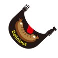 thumbnail image 2 of Pet Dogs Saliva Towel Delicious Sausage Pattern Bandana Bibs Funny Photography Props Gift For Cats Dogs, 2 of 9