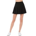 thumbnail image 1 of MixMatchy Women's High Waisted Pleated Plain A-line Tennis Mini Skirt with Back Zipper, 1 of 6