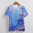 thumbnail image 3 of Mermaid Glitter Fish Scale Girls T Shirts Basic T-Shirt Short Sleeve Ladies Tee Shirt Summer Graphic Clothing, 3 of 6