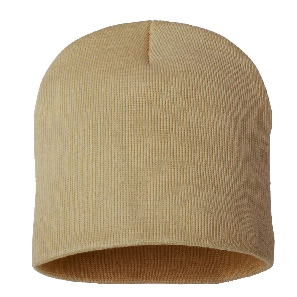 Daily Knited Plain Beanie - Stay Warm Stylish Stretchy Soft Beanie Hats for Men and Women, 8 inch, Camel