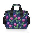 thumbnail image 2 of Cooler bag Pink Tulips on Dark 15L Insulated Lunch Bag Large Cooler Suitable for camping and picnics, 2 of 7