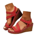 thumbnail image 3 of Aihuaihua Womens Sandals Dressy Wedge Sandals Comfortable 2026 Summer Heels Open Toe Casual Shoes Spring Elegant Ladies Sandal, 3 of 8