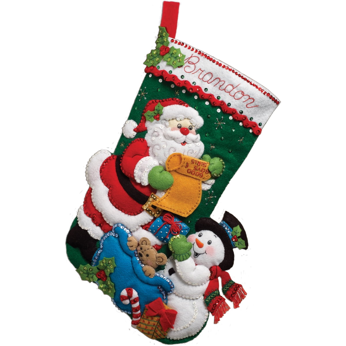 Bucilla Felt Stocking Applique Kit 18 Long-Santa's Barn Friends, 1 count -  Fry's Food Stores