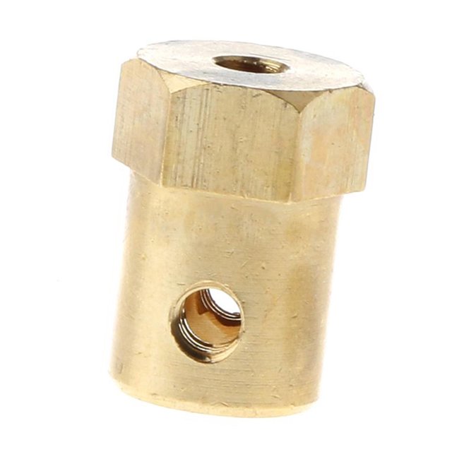 Conector de Eje de Acoplamiento Hexagonal de Latón con Accesorios ontaje 3-8mm DIA 4 mm Cola Acoplamiento de hexágono de latón