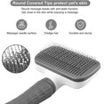 thumbnail image 3 of 2 piezas cepillo para mascotas,Cepillos de Aseo para Mascotas,Cepillo para Perros y Gatos Removedor de Cabello,Para depilación, masaje y peinado de mascotas. (Gris - Cuadrado), 3 of 7