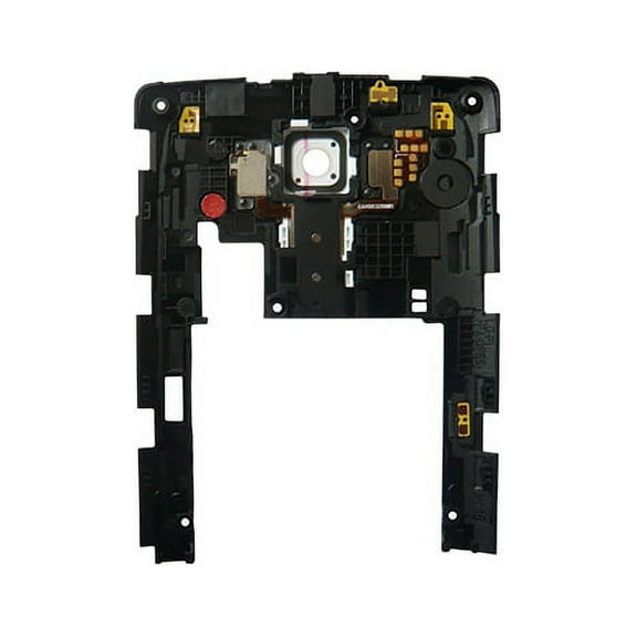 Replacement Back Housing Bezel Panel Frame With Power & Volume Button Flex Compatible For LG G4 (Black)