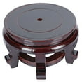 thumbnail image 5 of WEUVEB Flowerpot Holder Wooden Base Rack Dark Red 1Pcs 7.1x7.1x3.9in, 5 of 8