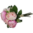thumbnail image 2 of Ramo de peonías TUNC flores de seda artificial 32 cm 9 flores rosa claro, 2 of 5