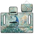 thumbnail image 4 of FUIALDOLG Blue Peacock Golf Cart Seat Cover 51x30 Inch Comfort Golf Cart Seat Towel Blanket,Anti Scratch Foldable Club Car Seat Cover with Storage Pocket,Universal Fit 2 Seats Carts, 4 of 8