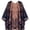 Tibetan pink cashew flower, variant on 2026 New European and American Style Women's Vintage Floral Print Reversible Knit Poncho Open Front Wrap Shawl Cape
