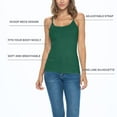 thumbnail image 2 of ACTIVE UNIFORMS Women's Soft and Breathable Cotton Stretch Camisole with Adjustable Strap Tank Top (True Hunter Green, Medium), 2 of 6