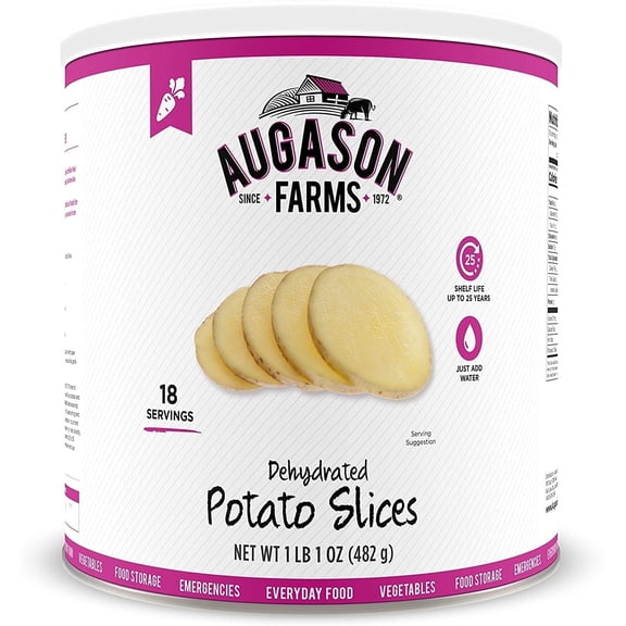 Augason Farms Dehydrated Potato Slices 1 lb 1 oz No. 10 Can