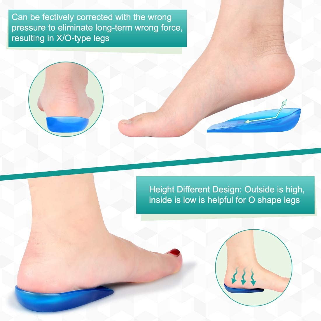 silicone Gel Children Orthotics Insoles for Kids Baby Flatfoot