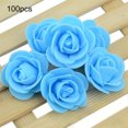thumbnail image 4 of Flores falsas de 3,5 cm, decoraciones de bricolaje, flores de imitación para fiesta de boda (azul cielo) Tmvgtek libre de BPA, 4 of 7