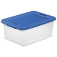 Sterilite 15 Qt Clear Latching Storage Container Organizing Box, (12