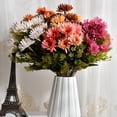 thumbnail image 2 of 2 Bundles chrysanthemum Artificial Flowers Silk Flower Bouquet for Wedding Centerpieces Arrangement Bridal Shower Party Home Table, 2 of 4