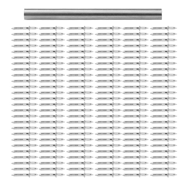 JIAHAOO Skirting Thread Nail 100pcs Double Head Metal Galvanized Rust Proof for Wall Fixing Sturdy Easy to Use Sleeve Included