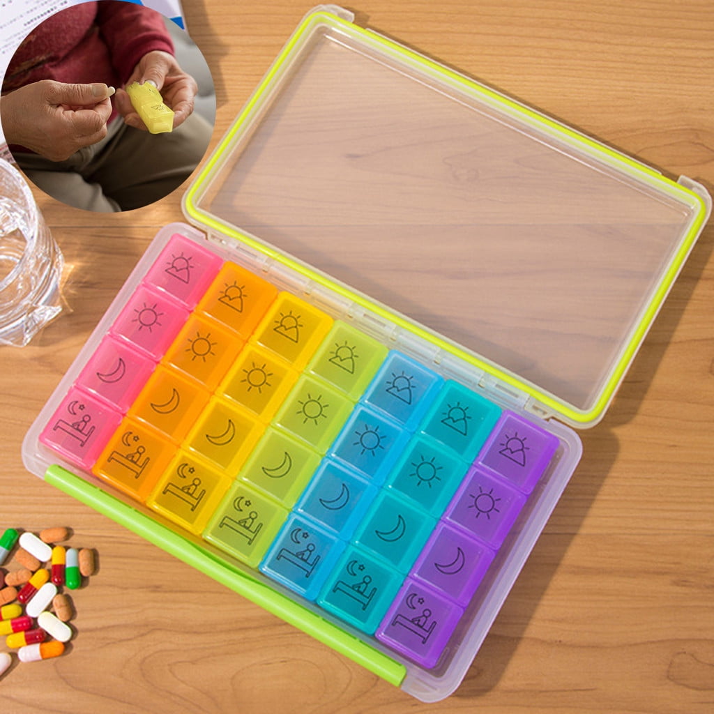 Download Pill Box 28 Day Medicine Tablet Dispenser Organizer Weekly ...