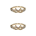 thumbnail image 1 of Guardurnaity Anillo de diamantes de imitación Estilo simple brillante Anillos de lazo románticos Dorado Dorado 2piezas, 1 of 6