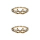 thumbnail image 3 of Minnieouse Anillo de diamantes de imitación Elegante Detalle de diamantes de imitación Bowknot Anillos Regalo de boda Dorado 2piezas, 3 of 6