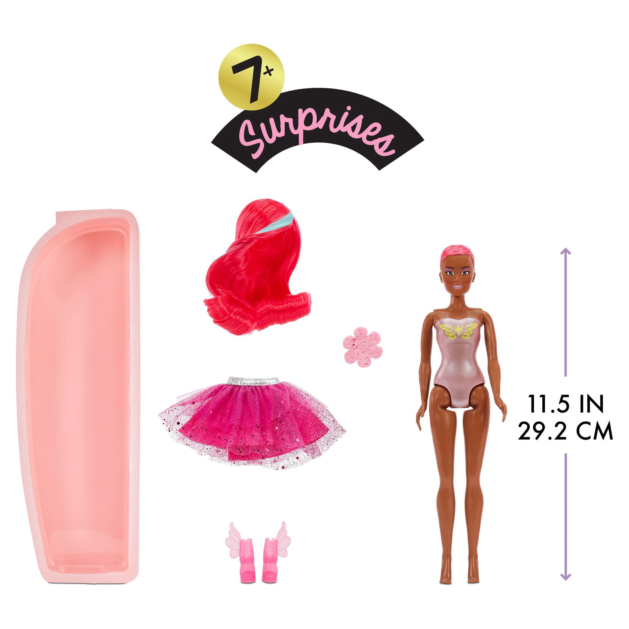 MGA's Dream Ella Color Change Surprise Fairies Doll- Yasmin (Pink) Great Gift, Toy for Kids Ages 3, 4, 5+