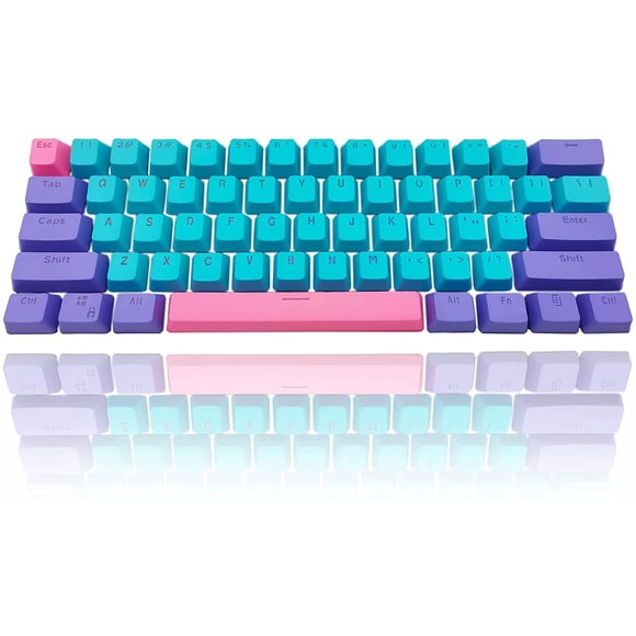Teclado Mecanico GTSP 61 Teclas 60 por ciento Ducky One 2 Mini RGB PBT Keycap Set Azul