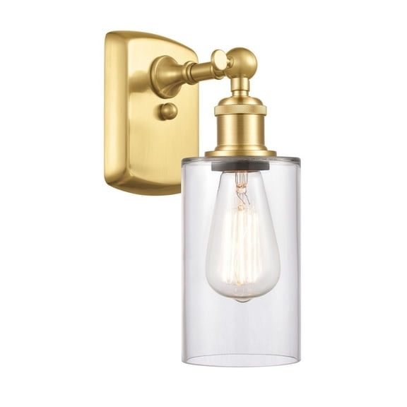 Innovations 516-1W-SG-G802-LED Clymer 1 Light Sconce part of the Ballston Collection, Satin Gold