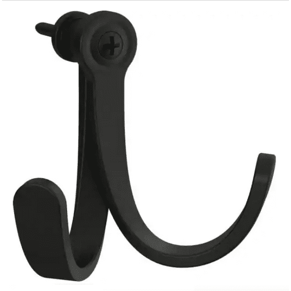 Liberty B43198-FB 3" Rustic Farmhouse Double Prong Hook Flat Black Finish