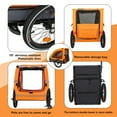 thumbnail image 4 of Pet Bike Trailer for Dogs, Bicycle Pet Cart for Small and Medium Pets, Foldable Dog Trailer with Quick Release Wheels and Safety Features, Orange and Gray, 4 of 6