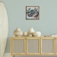 thumbnail image 3 of Stupell Industries Blue Crab with Red Claws Nautical & Beach Painting Brown Floater Framed Canvas Art Print Wall Art, 18 x 18, 3 of 10