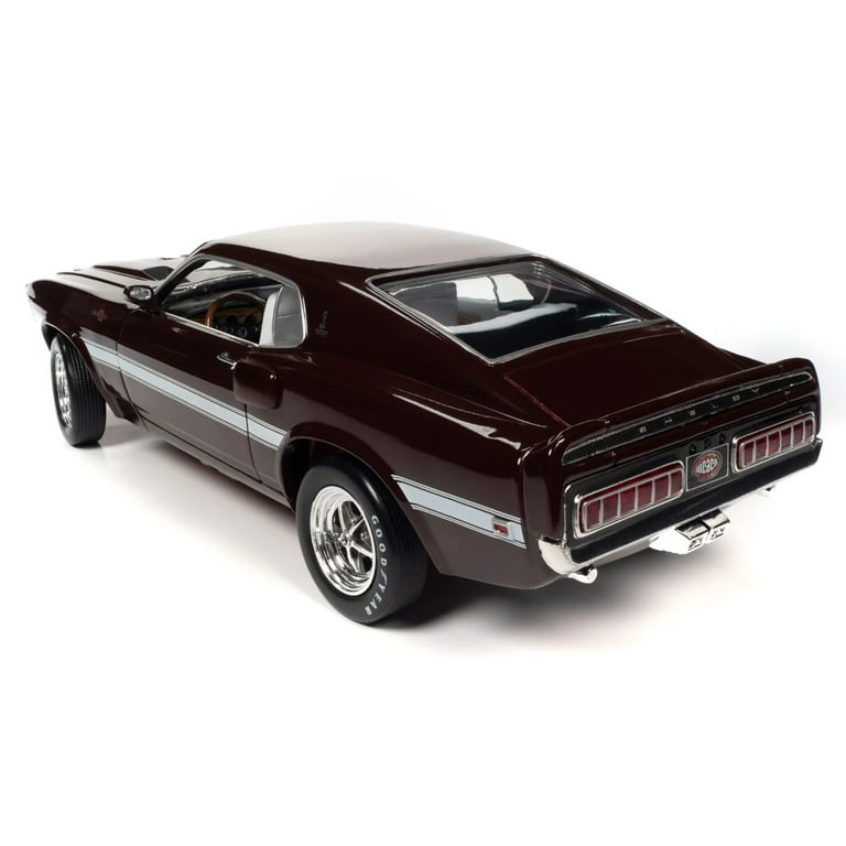 1969 Shelby Mustang GT-500 Royal Maroon with White Stripes and