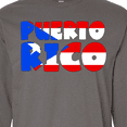 thumbnail image 4 of Inktastic Puerto Rico Flag in Text Long Sleeve T-Shirt, 4 of 5