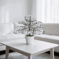 thumbnail image 6 of huayou 17.72 inch Variegated White Artificial Monstera Plant with White Pot, Faux Split Leaf Potted Greenery, Indoor Tabletop Living Room Office Decoration, 6 of 6