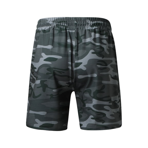 LEEy-World Mens Gym Shorts Men's Quick Dry Running Shorts with Zipper Pocket, Elastic Waist Workout Exercise Fitness Shorts Dark Gray,L