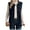 Dark Blue, variant on Women's Corduroy Sleeveless Lapel V Neck Vest Button Down Shirts Casual Coat Trendy Shacket Jacket Dressy Cardigan Open Front Outerwear Business Tops Vacation Clothing