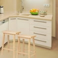 thumbnail image 6 of PJ Wood Classic Saddle-Seat 29In Kitchen Counter Stools, Natural (3 Pack), 6 of 9