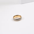 thumbnail image 4 of Women Titanium Steel Ring Diamond Checkerboard Geometric, 4 of 6