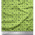 thumbnail image 1 of Soimoi Green Moss Georgette Fabric Insect Print Sewing Fabric Yard 42 Inch Wide, 1 of 1