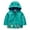 Green, variant on Toddler Baby Girls Waterproof Jacket Floral Printed Hooded Raincoat Windproof Warm Outwear Button Hoodies Outwear
