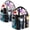 Black + Grey, variant on PETGLE Mesh Shower Caddy Portable for College Dorm Room Essentials with 7 Pockets, Freestanding Hanging Organizer Basket, Quick Dry Tote Bag for Camping, Bathroom, Beach, Travel, 1 Pack, Black