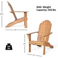RELAX4LIFE Adirondack Chair, Acacia Wood Adirondack Lounge Chair